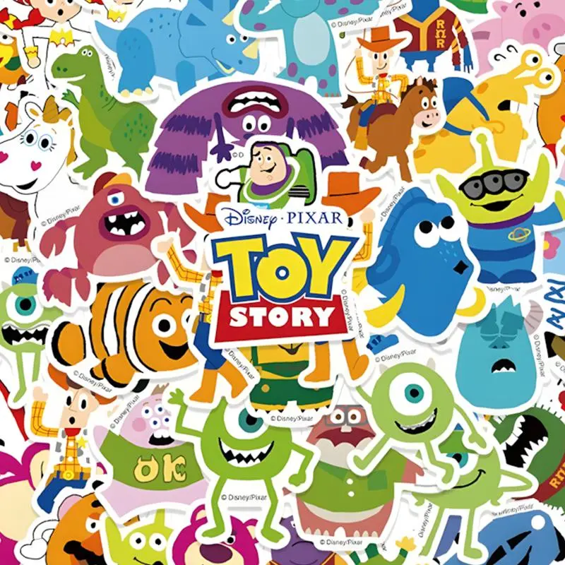 Disney Officially Licensed Toy Story Stickers 50pcs Waterproof DIY Crafts Decals for Kids Water Bottles Laptops & More