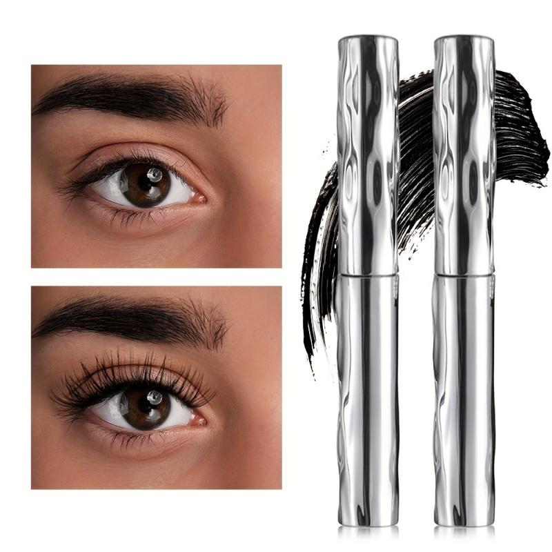 Two-pack of tube mascara, for volumizing, lengthening, and curling lashes. The precise tube design creates a natural, full look. Suitable for parties, music festivals (black), party makeup, and holiday makeup. Provides a volumizing effect.