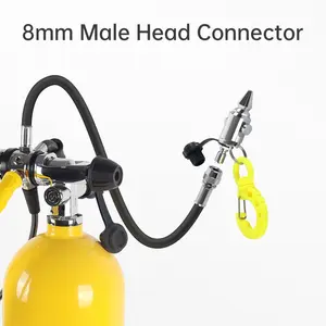 Dideep Portable Jet Cleaning Nozzles, Pressure Control Blow Nozzles with Hooks, Dust Remover for Scuba Diving Tank Accessories