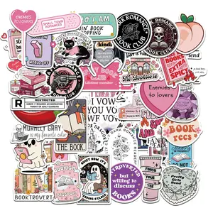 50pcs Dark Romance Book Stickers Pack, Waterproof Spicy Bookish Book Lover Decals for Laptop, Water Bottle, Journal & Scrapbook, Bookworm Gift, Sticker Sheets