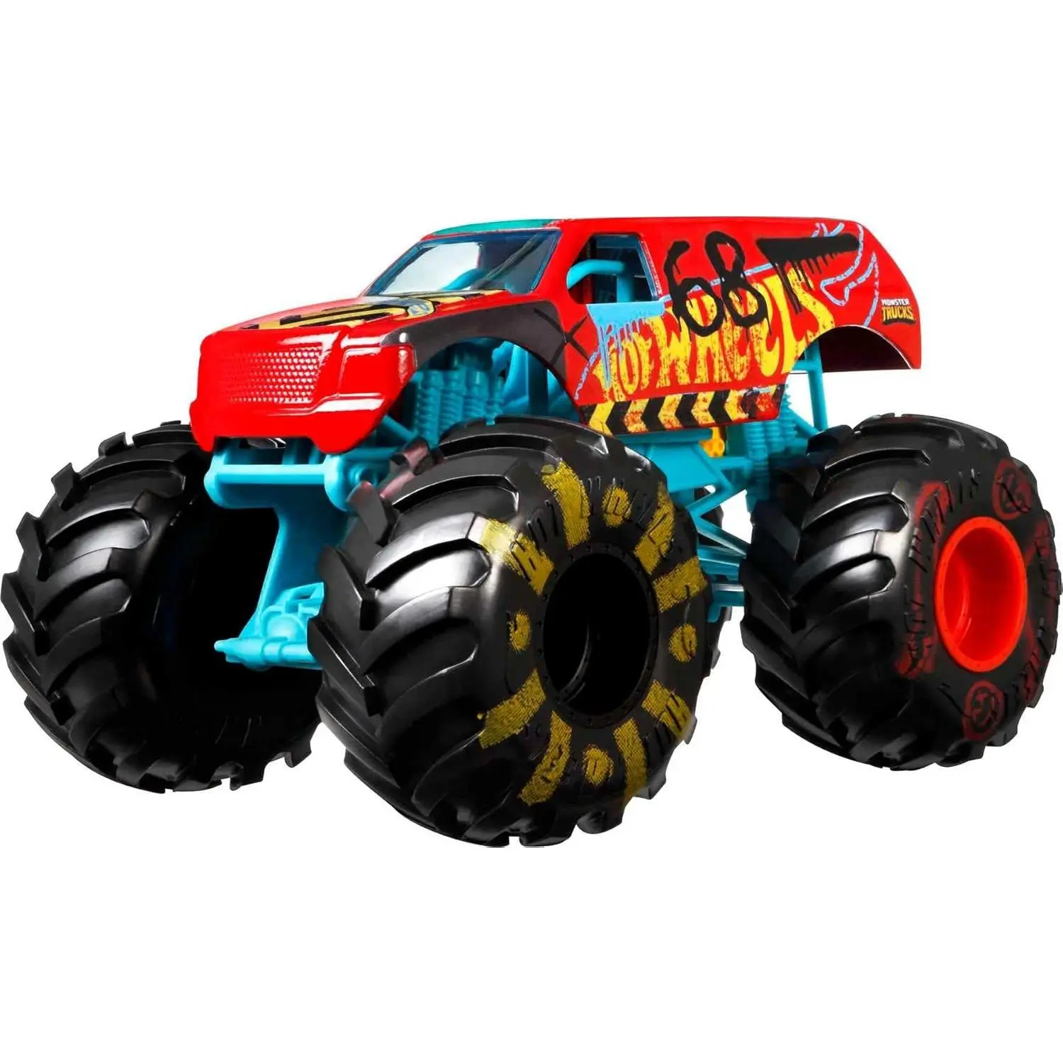 Hot Wheels Monster Truck 1:24 Scale Demo Derby Vehicle with Giant Wheels for Kids Age 3 to 8 Years Old Great Gift Toy Trucks Large Scale
