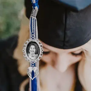 Personalized Tassel Charm with Wings, Custom Photo Graduation Gifts 2025, Unqiue Graduation Gifts