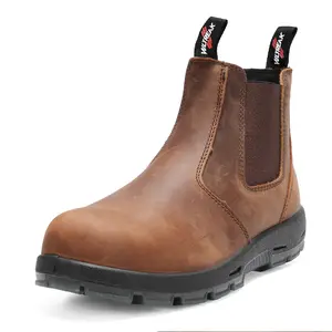 VULTREAK Composite Toe Chelsea Work Boots for Men and Women, S3 Certified Waterproof Safety Boots, Kevlar Puncture-Resistant Midsole, Slip-Resistant Work Shoes for Construction, Roofing, Warehouse & Industrial Work,  Exceeds Steel Toe Protection