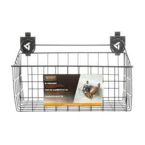 18 in. W x 12 in. D Ventilated Wire Basket Garage Storage for GearTrack or GearWall