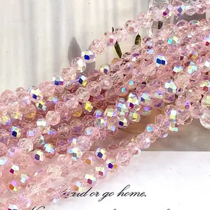 Sparkling Flat Crystal Flat Round Glass Crystal Handmade Bead DIY Jewelry Crystal Loose Bead Necklace Bracelet