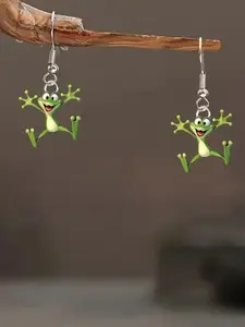 Cute Frog Design Dangle Earrings, Fashionable Acrylic Jewelry for Women, Daily Clothing Decor, Trendy All-match & Exquisite Jewelry for Birthday Gift, Lightweight Earring