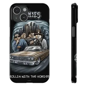 David Gonzales Art Chicano Lowrider Homies Rollin With The Homies Vatos Locos Phone Case 17 16 15 14 13 12 11