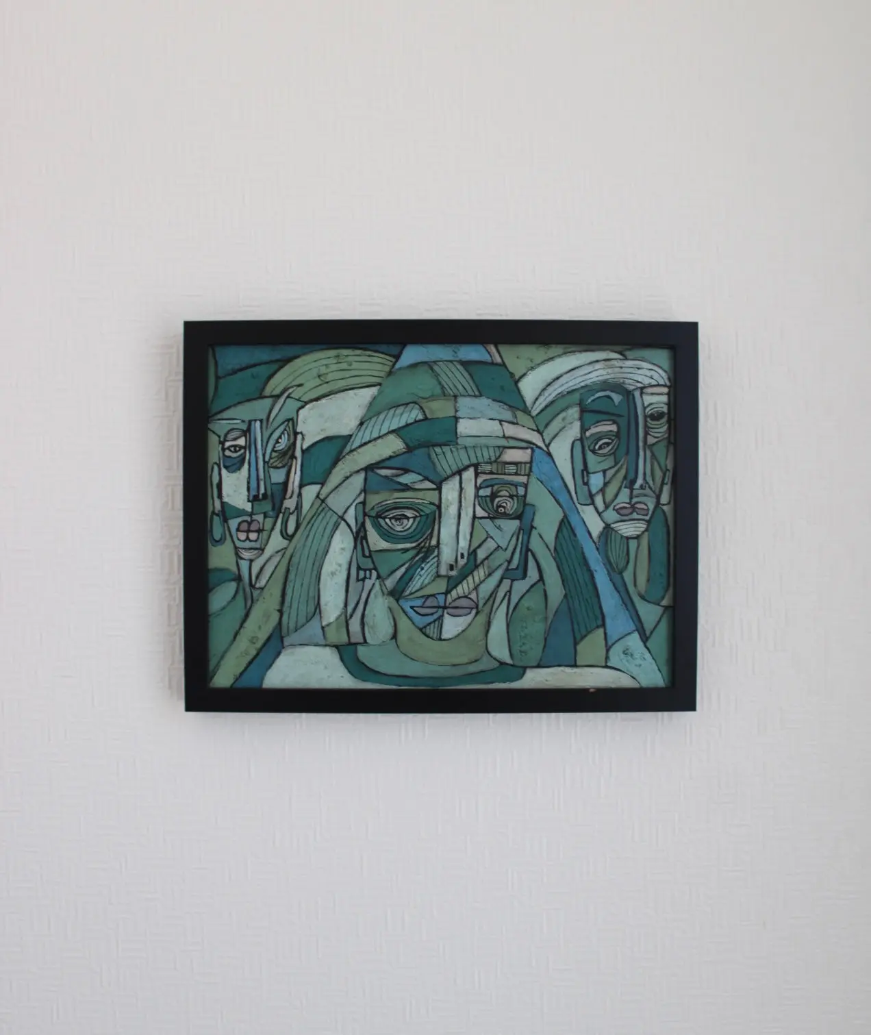 Angela Dickerson Hidden Faces Original Framed Artwork