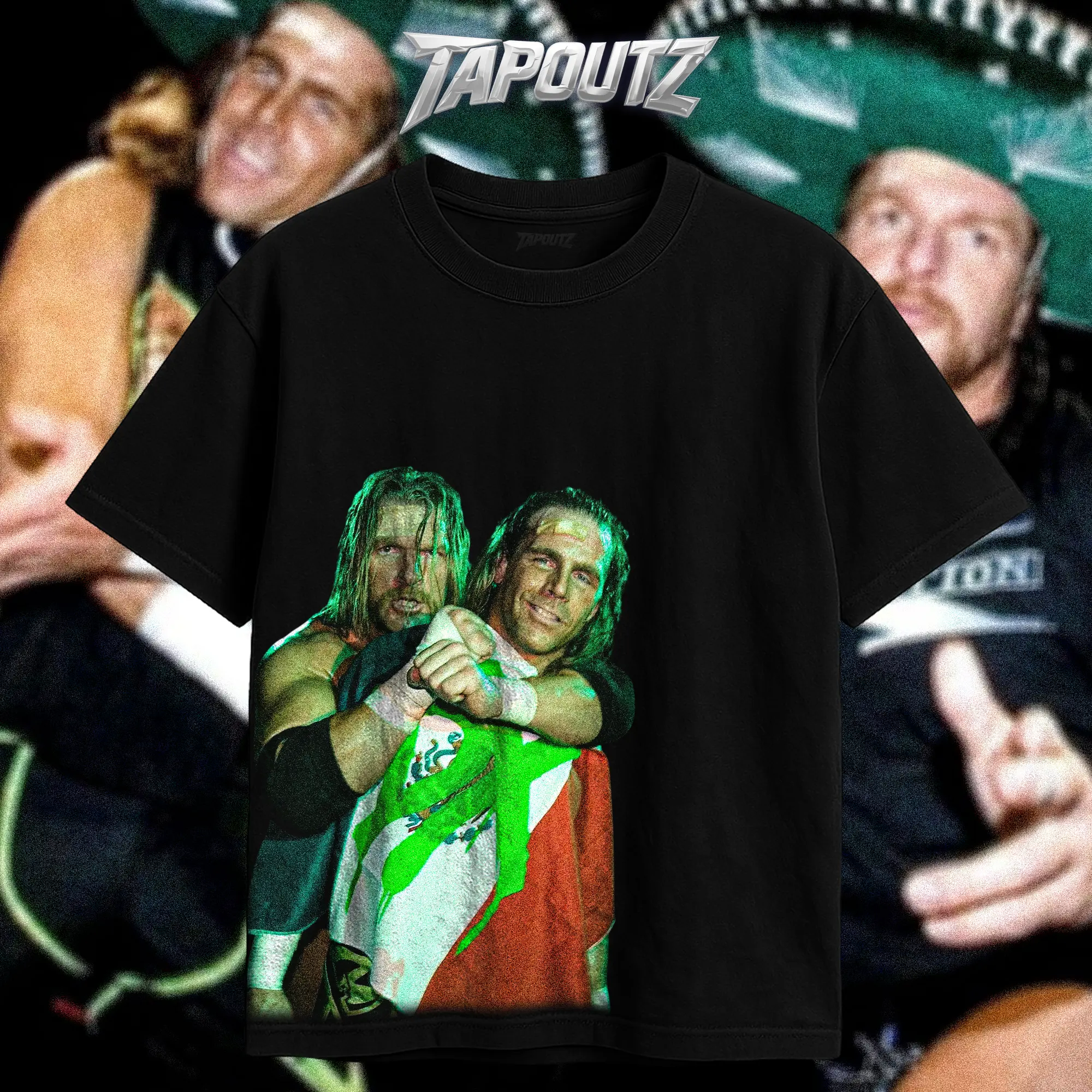 TAPOUTZ D Generation X Mexico Heavy Cotton Tshirt Degeneration X Unisex Short-Sleeve Round-Neck Casual Lightweight Heavy Cotton Double-Sided DTG Breathable Classic Soft Wrestling Fan T-Shirt, Ideal Gift for Fans