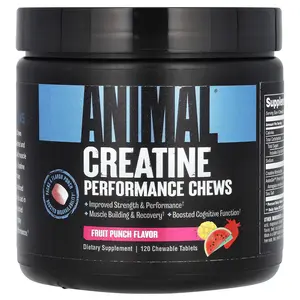 Animal Creatine Performance Chews, Fruit Punch, 120 Chewable Tablets Animal Creatine Performance Chews, Fruit Punch, 120 Chewable Tablets