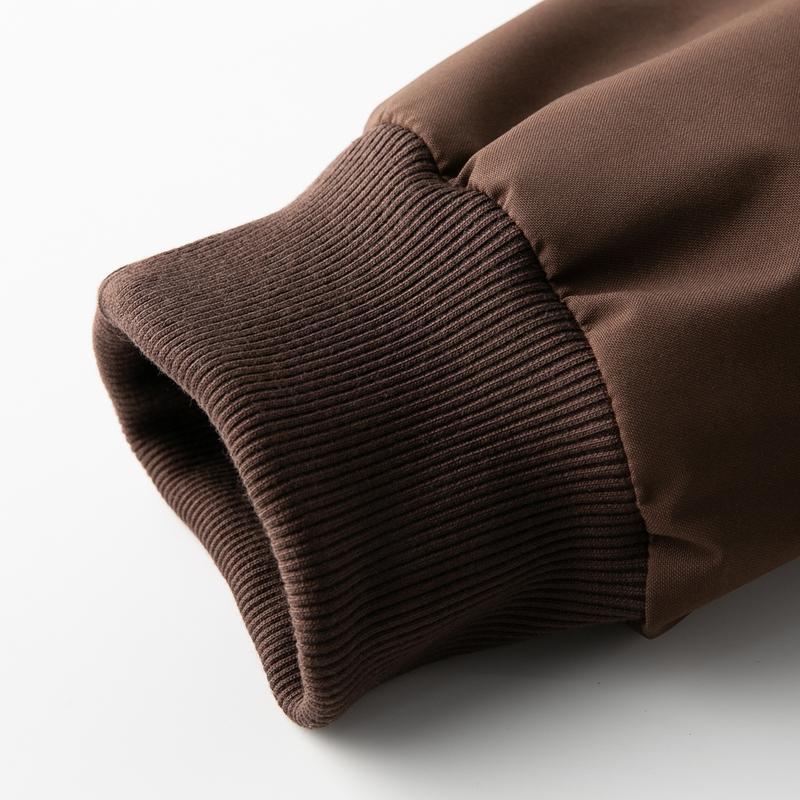 Men's Simple Contrasting Color Hooded Bomber Jacket Delicate Smooth Fabric Three Dimensional Tailoring Trendy Commuting Style Light Social Adaptation Personalized Versatile Model