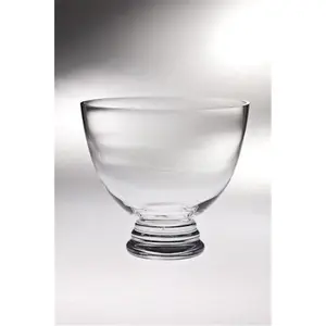 Majestic Gifts  Classic clear 9.5 in. High Quality Glass Footed Bowl