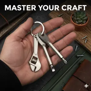 Three-In-One Pocket Mini Tool Set, Edc Portable Tools with Screwdriver and Keychain Wrench, Outdoor Camping Bike/motorcycle Repair Kit, Outdoor Multifunctional Tools