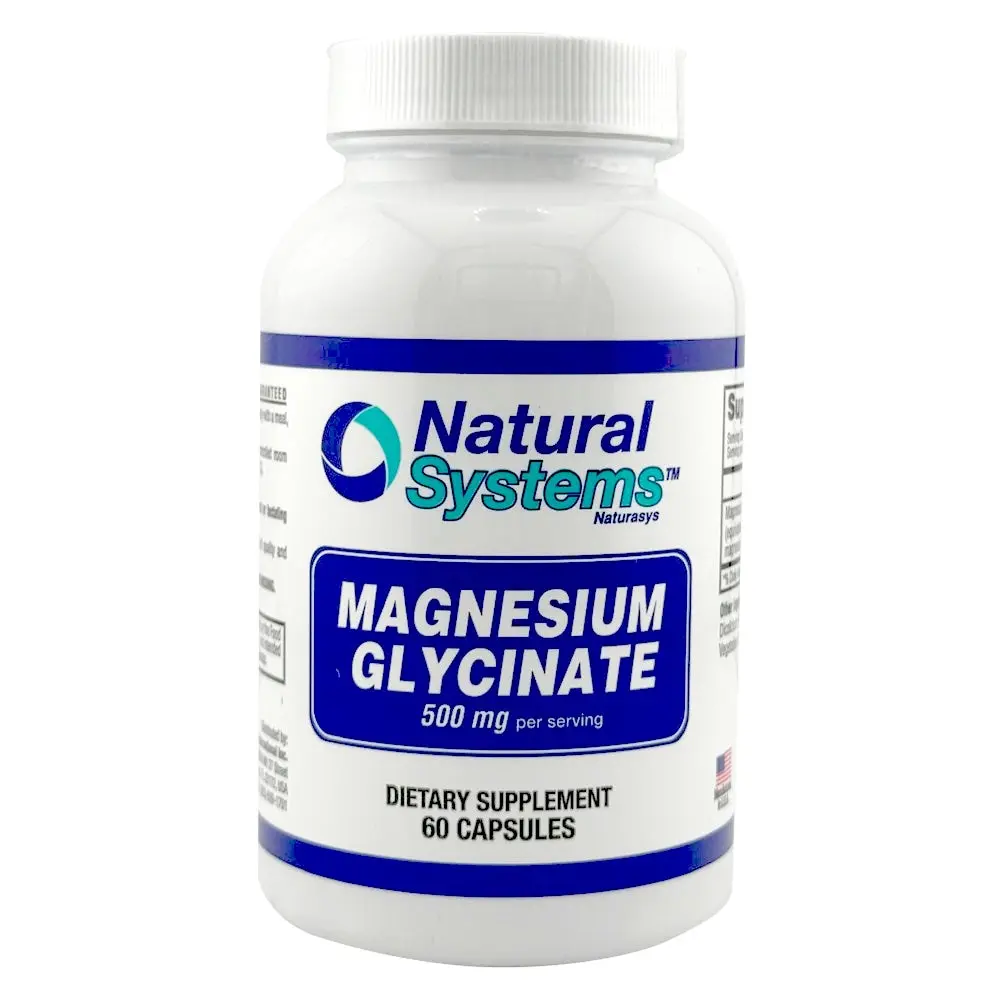 Magnesium Glycinate 500 mg - Natural System Calm Supplements Dietary