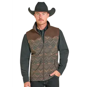 Brown Aztec Soft Shell Vest