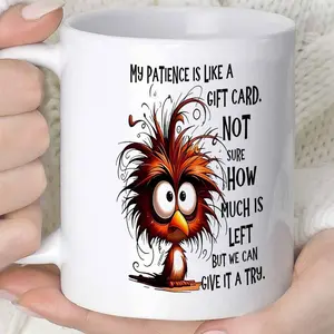 1 unique patience themed gift mug for coffee or juice, with a capacity of 11 oz or 360ml, is the perfect choice for gifting