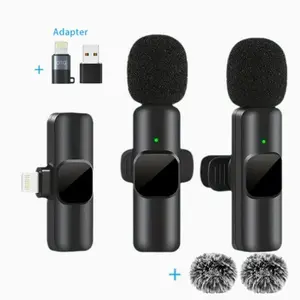 Professional Wireless Microphone, USB Rechargeable Wireless Microphone, Plug-Play Lapel Mic for Video Recording, Teaching, Interviews, Podcast Equipment, Gifts for Mums mini microfono minimic c interface mini microphone phone accessories Audio iphone mic