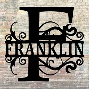 Custom Metal Monogram, Last Name Sign, Family Name Sign, Closing Gift, Metal Monogram, Housewarming Gift, Wedding Monogram, Anniversary