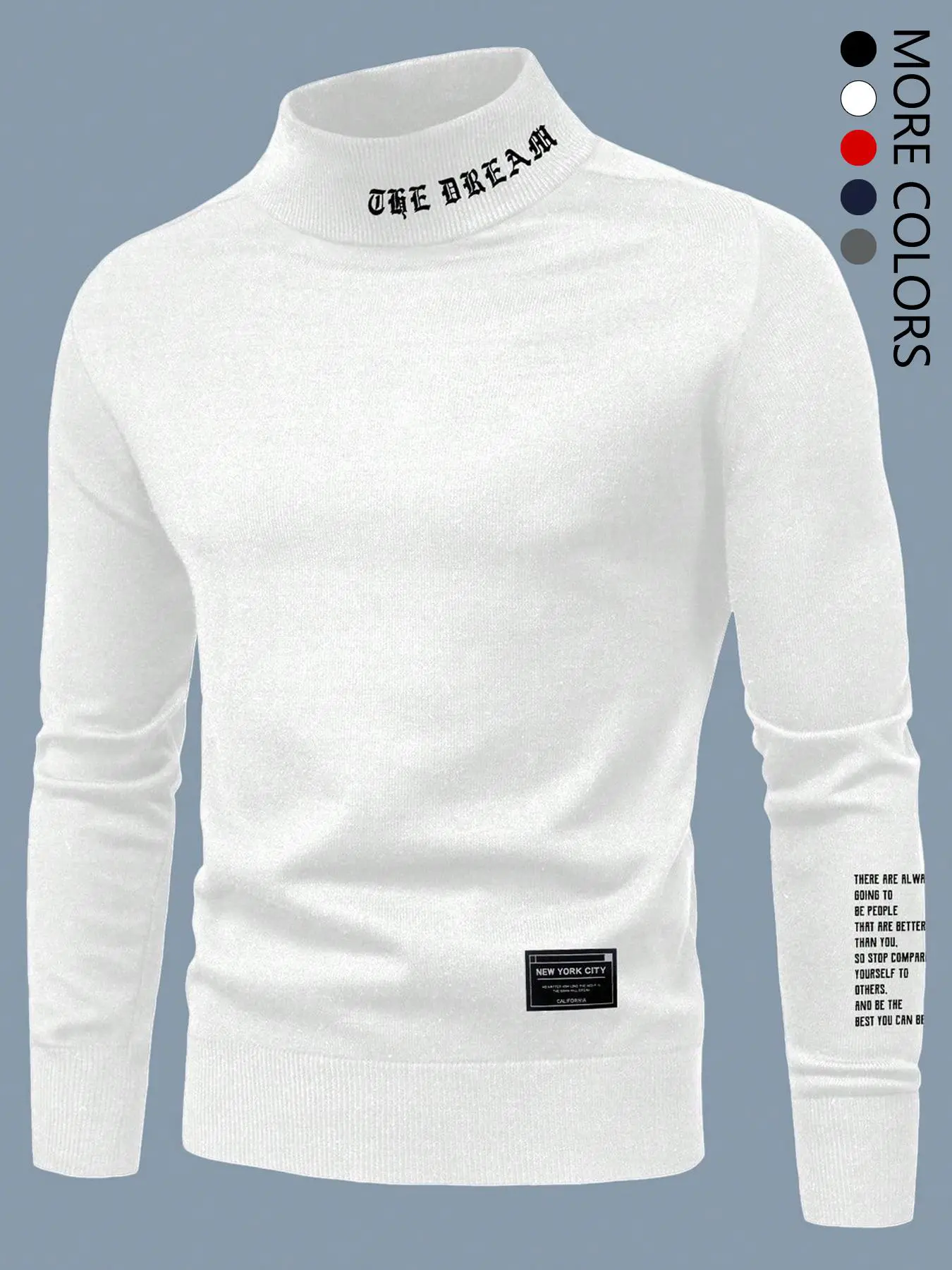 Men's Casual Slim Fit Basic Tops Knitted Lightweight Turtleneck Modern Pullover Sweater Knitwear, Mens Long-Sleeved Urban Style Sweashirt, Soft And Warm For Everyday Wear In Fall Outfits And Winter Outfits