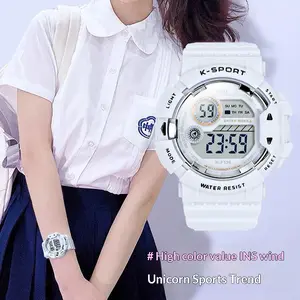 2026 New Unicorn Digital Watch for Girls – Sports Waterproof, Luminous with Alarm, Ideal for Junior High Students