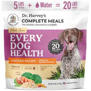 Dr. Harvey's Every Dog Health, Complete & Balanced Homemade Meal for Dogs with Dehydrated Chicken, Organic Whole Grains, Vegetables and Probiotics