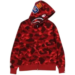 BAPE Color Camo Shark Full Zip Hoodie (FW24) Red