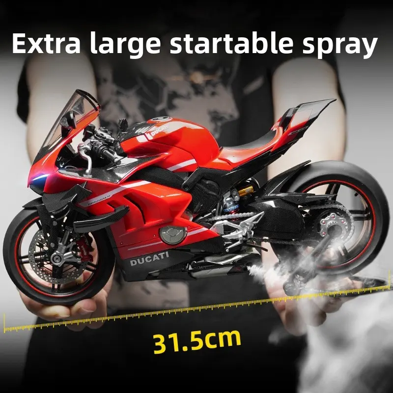 A 1/7 scale ultra-large Ducati Superleggera V4 racing motorcycle model, the fierce beast from the track makes its stunning appearance! With high-precision details and collector-level craftsmanship, it is a must-have treasure for racing enthusiasts.