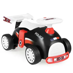 Kids Ride-On Sliding Car with Music Function, 3 Themes  Sit-and-Scoot Toy for 19-36 Months (Police)
