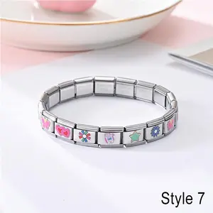 Fashion Printing Pattern Italian Charm Module Stainless Steel 9mm Bracelets For Men Women Fashion Gift DIY Making Jewelry 2025
