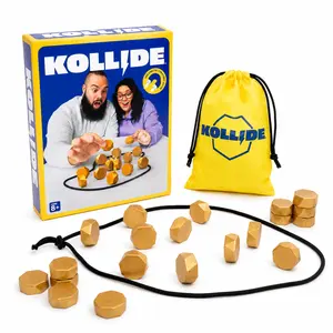 KOLLIDE Magnetic Strategy Board Game - Exciting Portable Chess with String! Includes 20 Magnets & Rope. Perfect Family Game Night Gift for Kids 6+ for Indoor & Outdoor Play!