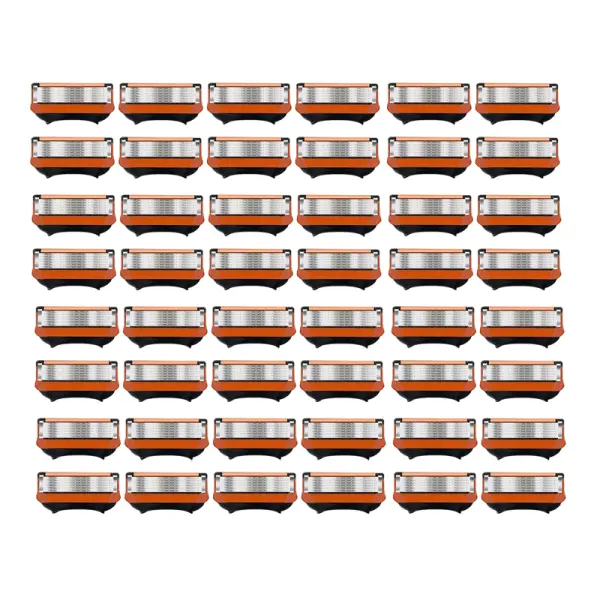 16pcs Safe Stainless Steel Assignable Blades Compatible with Fusion5 Handle Hypoallergenic Orange Black Men's Manual Shaver Blades Daily Use bath and body works