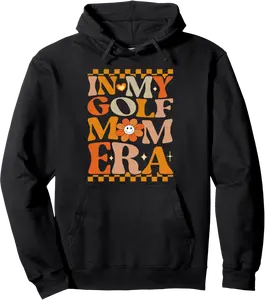 In My Golf Mom Era | Retro Groovy Hippie Golf Pullover Hoodie - Claragonz Shop 52B0DMP2RMB2