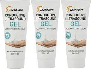 TechCare Massager Conductive Gel for TENS Unit and Muscle Stimulator, Water Based, 2oz, Pack of 3