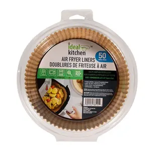 50PCS Non-Stick Disposable Round Air Fryer Liners 6.3" – Parchment Paper For Baking, Roasting And Oven Bakeware Basket