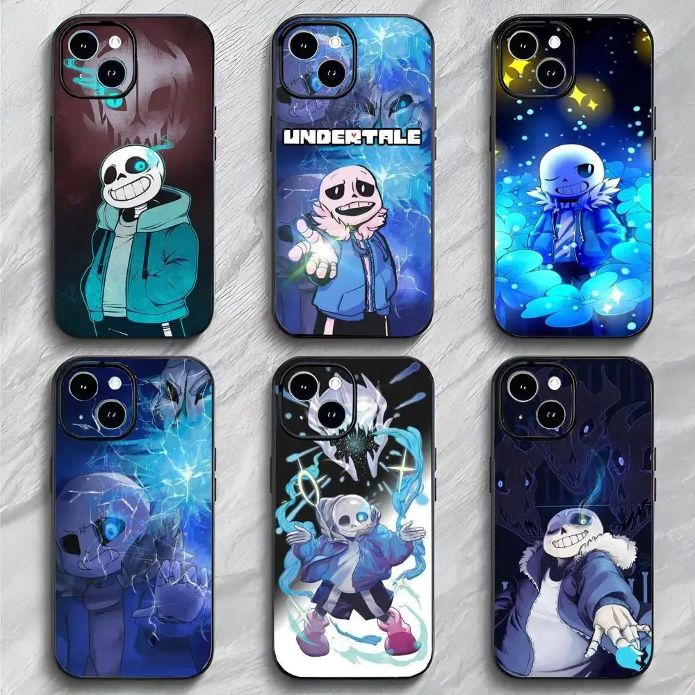 Undertale Sans Doggo Game Phone Case Lightweight Soft Protective Cover For iPhone 11-17 Pro Max/Plus & Samsung Galaxy S23-S25