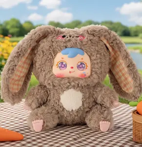 500% Hair Rabbit Family Plush Toy Doll