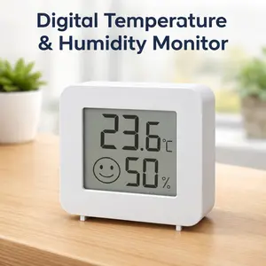 Indoor Thermometer  Humidity Gauge Meter Digital Hygrometer Digital Display Room Thermometer for Home, Hight Accurate Temperature and Humidity Monitor for Greenhouse, Reptile, Humidors, Cellar, Office