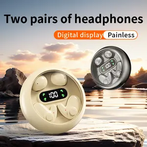 Wireless Sleep Earbuds, Comfortable Invisible Mini Sleeping Headphones for Side Sleepers, Noise Cancelling IPX5 Waterproof Bluetooth 5.4 Earphones for Sleeping Running Workouts Black