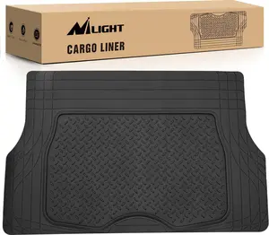 Nilight Rubber Cargo Mats for Cars Trucks SUVs, Universal Trim to fit for Most Vehicles, All Weather Protection Heavy Duty Cargo Liners Protector Automotive dealsforyoudays