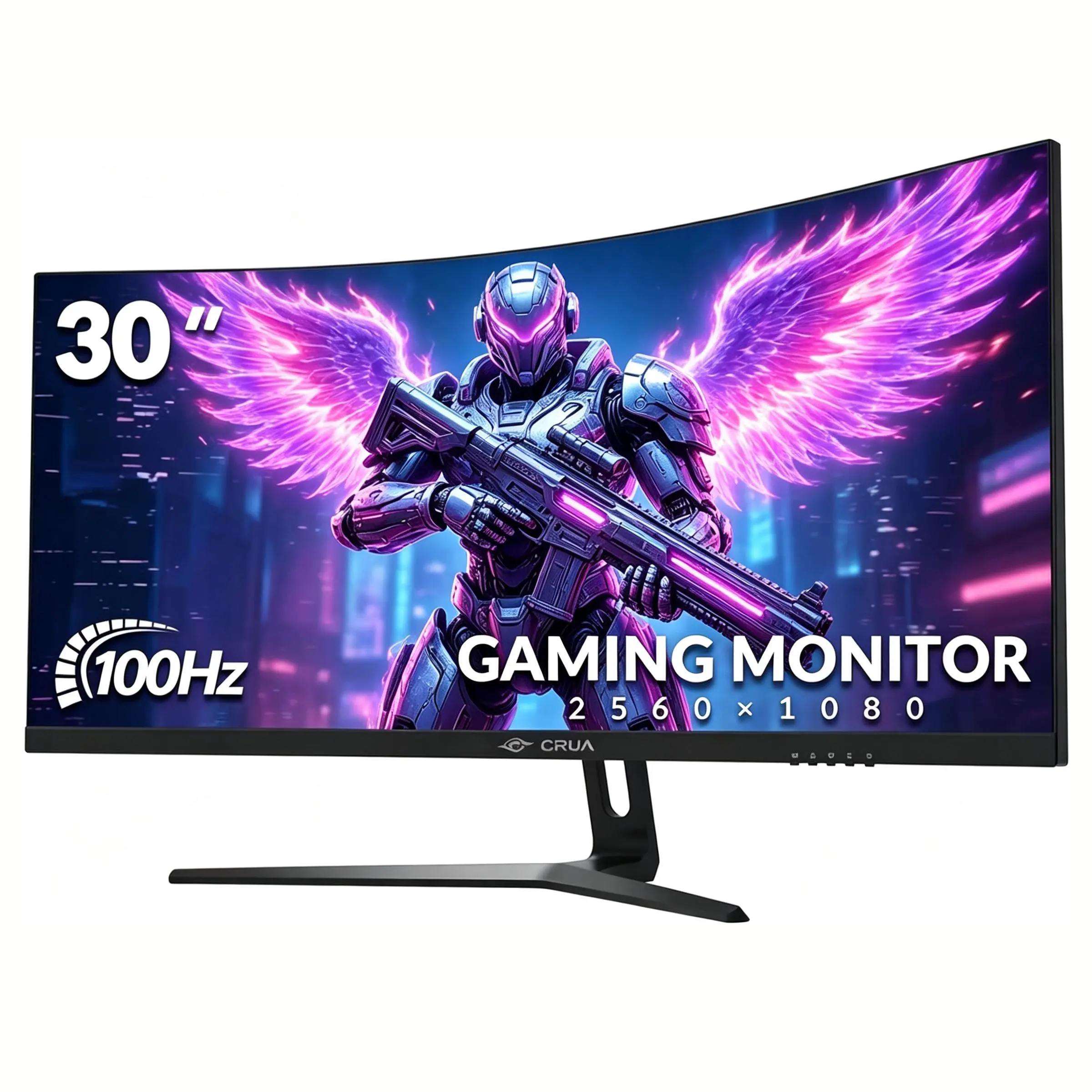 30inch Ultrawide Curved Monitor, 21:9 WFHD(2560x1080P) Computer Monitor, 99% sRGB 100HZ 1500R PC Monitors Support FreeSync, Wall-Mounted, with HDMI/DP Display Port-Black