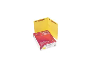 Smead 25940 Two-Inch Capacity Fastener Folders, Straight Tab, Letter, Yellow, 50/Box