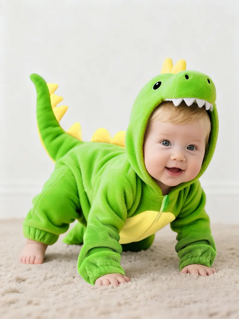 Halloween Baby Dinosaur Costume, Unisex Dinosaur Onesie Halloween Role Play Costume Theme Party