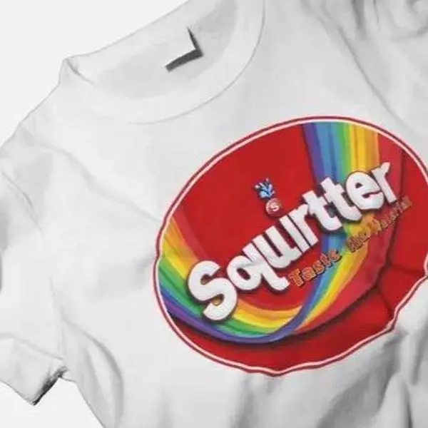 Squirtter Skittles - Humorous Candy-Inspired Meme Shirt Menswear Top Cotton T-Shirt