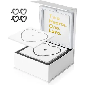 Permanent Couples Bracelet Kit - Locking Heart Clasp DIY Bracelet Set for Couples, , and Family -   for Anniversary, Valentine's Day, Birthday - His & Hers Matching Bracelets