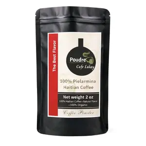 Poudre Cafe Lakay Pielarmina Cafe Lakay Haitian Coffee 100% Organic 2 oz Net Weight Natural Flavor Coffee Powder