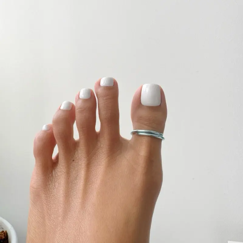 Overlap Pastel Blue Big Toe Ring – Adjustable Anodized Aluminum Toe Ring – Handcrafted ClayandChloeColors