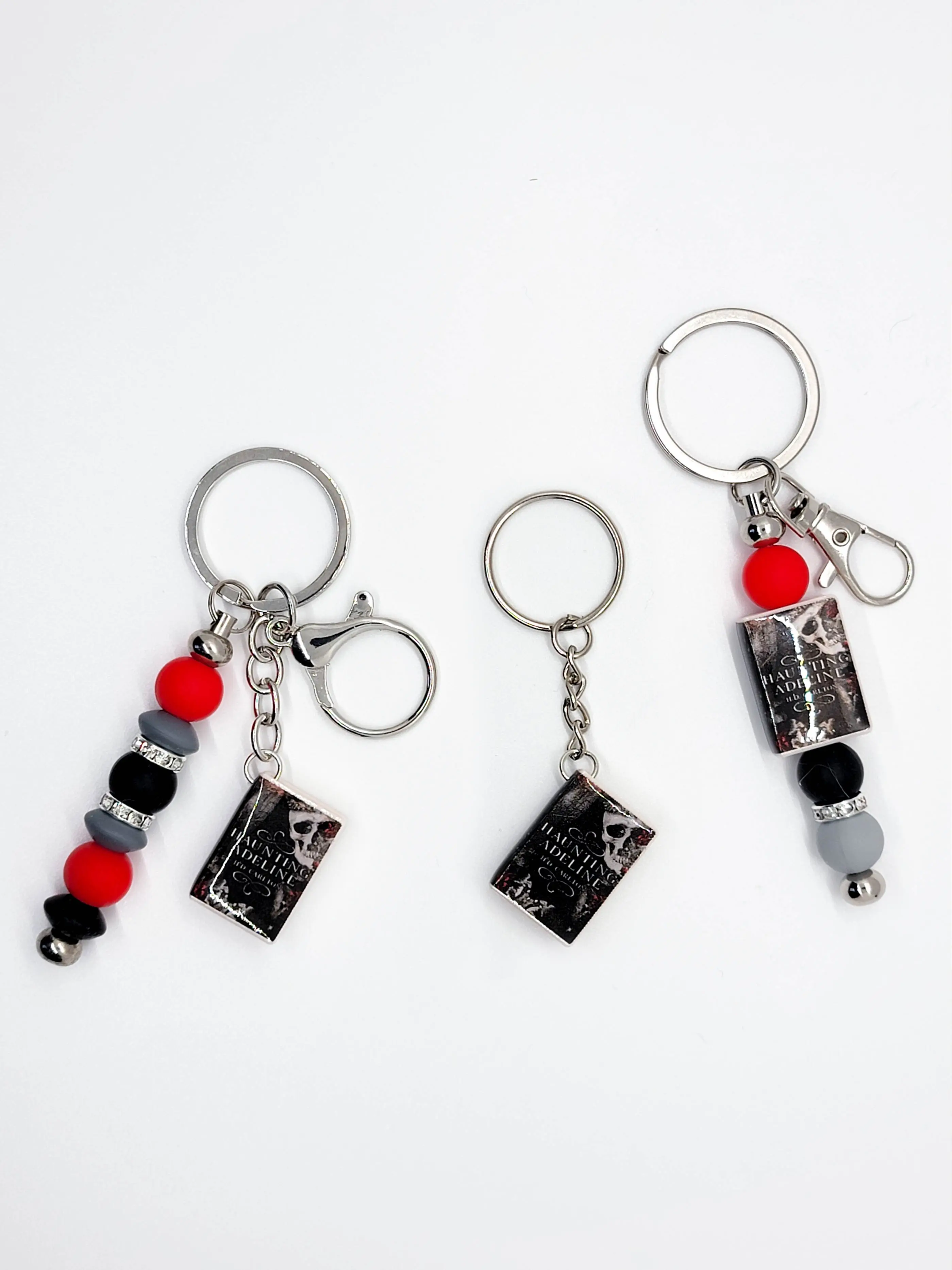 Haunting Adeline Bookish Keychain Mini Book Charm for Readers Dark Romance Edition BookTok Favorite Handcrafted Resin Design with Irish Inspired Accents