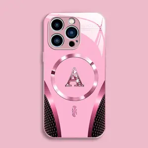 Suitable for [iPhone 14 Pro] high-end MagSafe phone case，Luxury Magnetic Case Shockproof Protective Cover Choose from all 26 letters with Magsafe Support 952