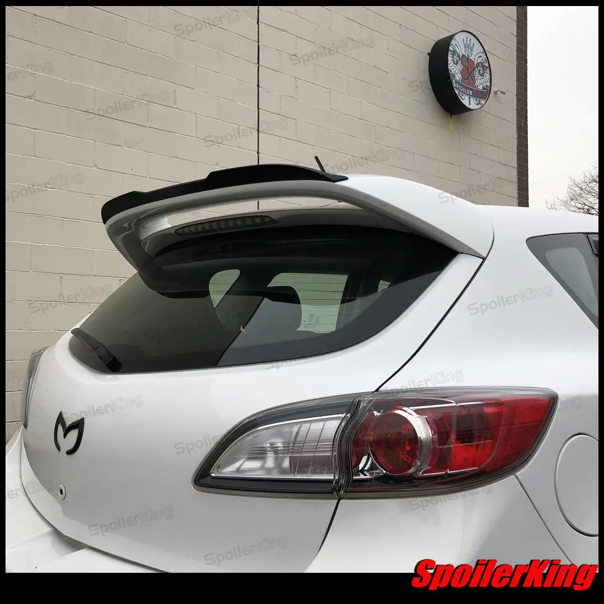 Factory Gurney Flap Car Rear Spoiler Extension, Auto Accessories for MazdaSpeed3 5dr Hatchback (2010-2013, 284GC), Accessories For Car