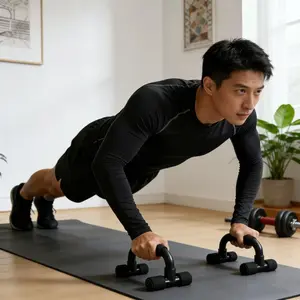 Comfortable Foam Handle Push-Up Support Rack, Ergonomic Design, Portable Exercise Rod, Ideal for Chest, Shoulder, Core Training